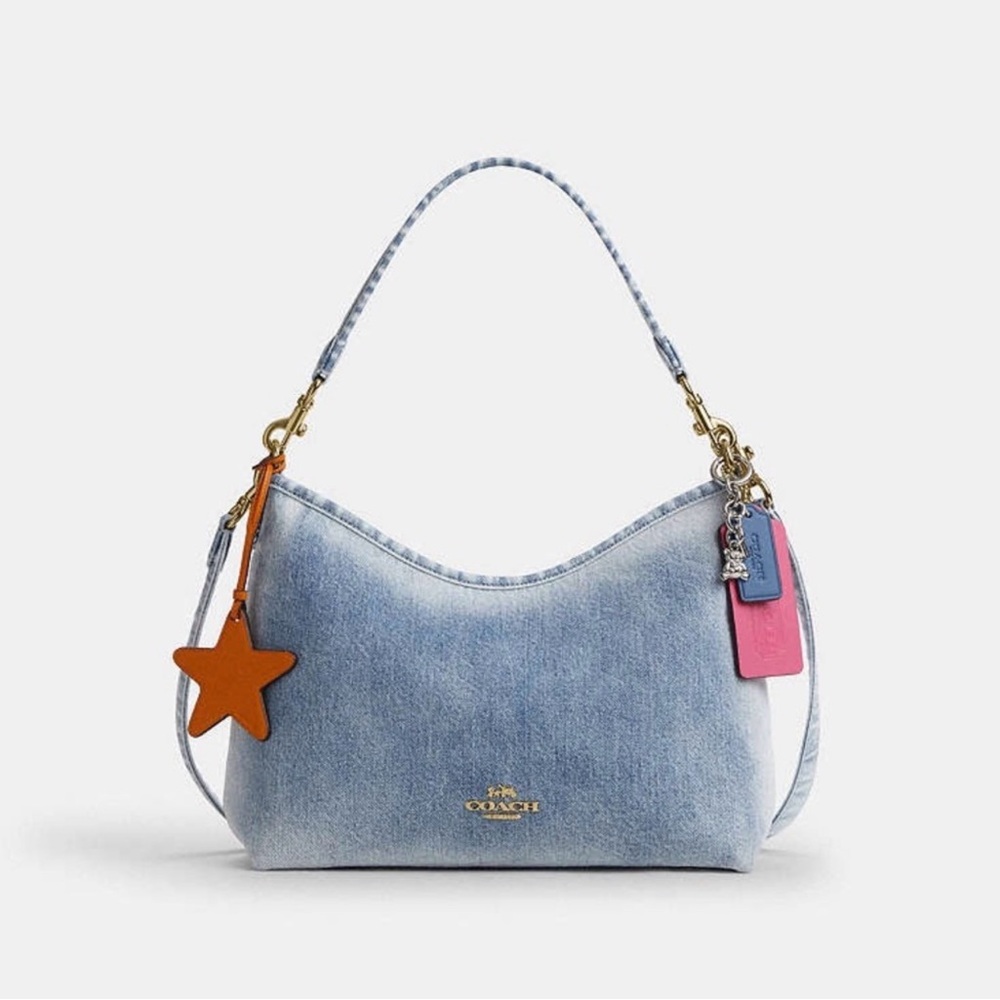 Sold. Coach Laurel in Loved denim bag with Charm. Authentic / NWT - Picture 7 of 8